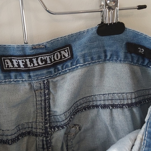 Affliction Ace Black Premium Jeans Size 32 - Picture 6 of 10